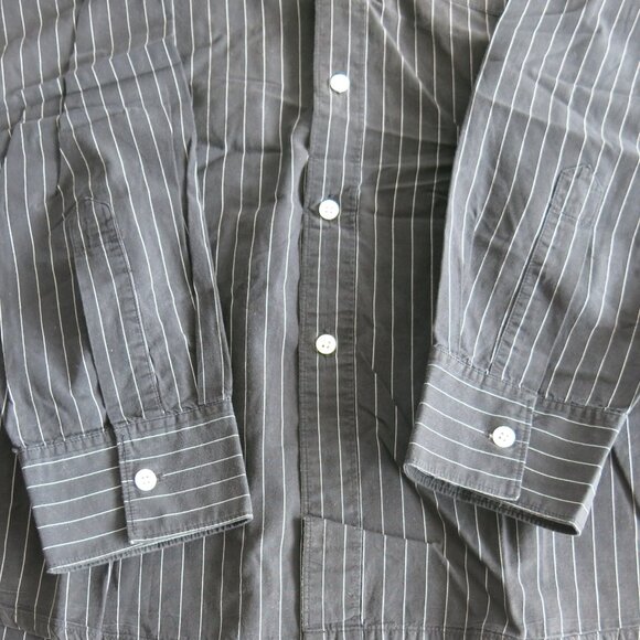 Club Monaco Cotton Multi Color Stripe Button Down Long Sleeve Shirt - Size XXL - Picture 4 of 5